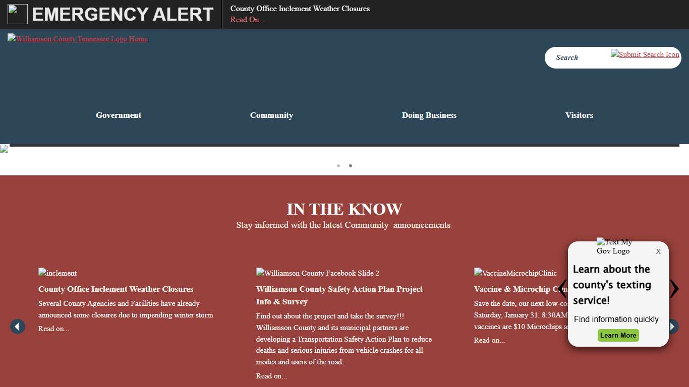 Williamson County, TN - Official Site Official Website